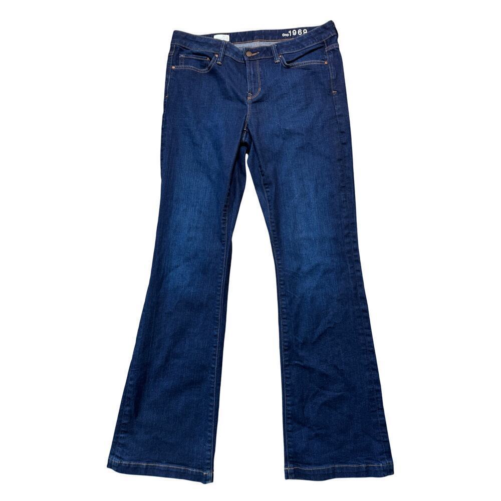 GAP 1969 Woman's Jeans/Pants size 32 XL; Long & Lean Denim Trouser; Dark Wash